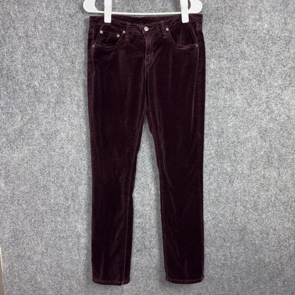 Sundance Pants Womens Size 8 Burgundy Velvet Skinny